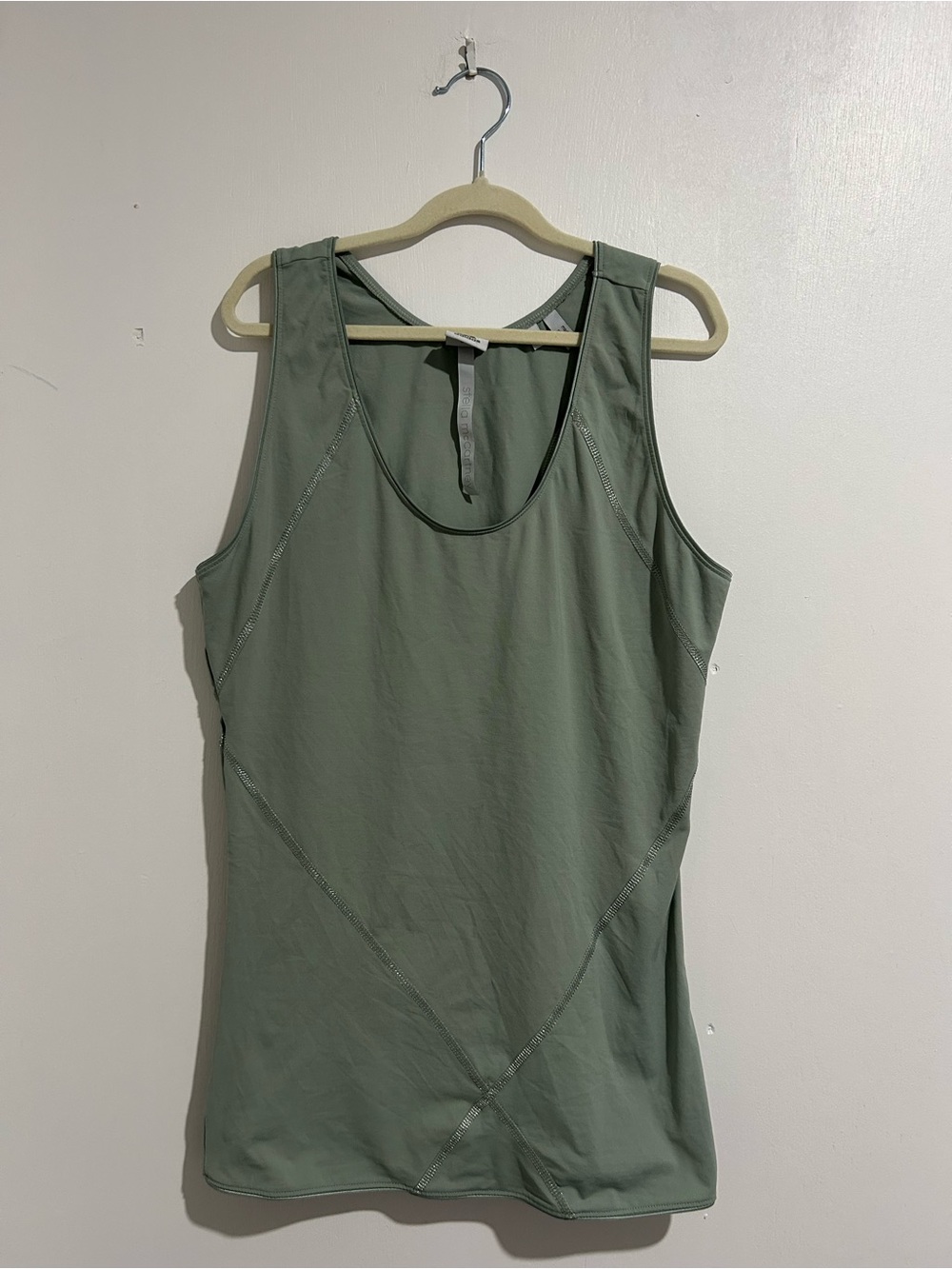 adidas by Stella McCartney Scoop Neck Workout Tank Top Sage Green - SizeM